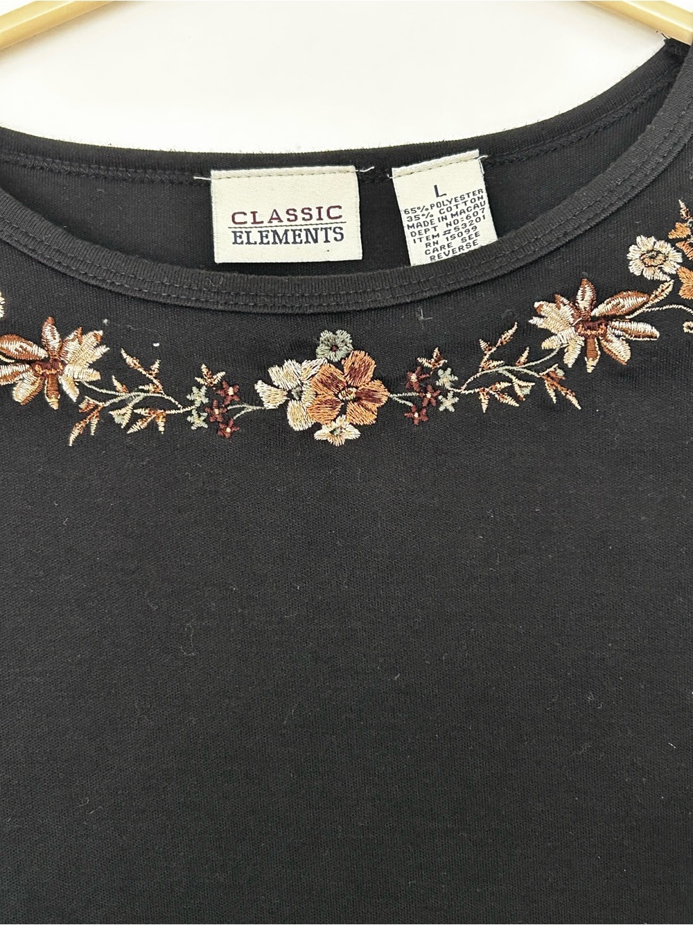 Vintage long sleeve floral tee sz L - Picture 4 of 8